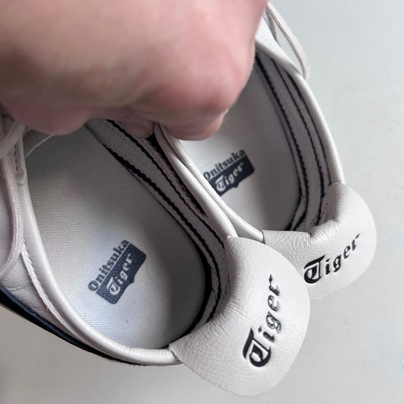 Onitsuka Tiger Mexico 66 Sneakers men's size 10 White Black Leather Low Top NEW - Picture 10 of 13